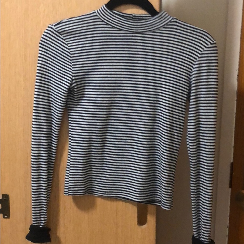 UO out from under striped mock neck